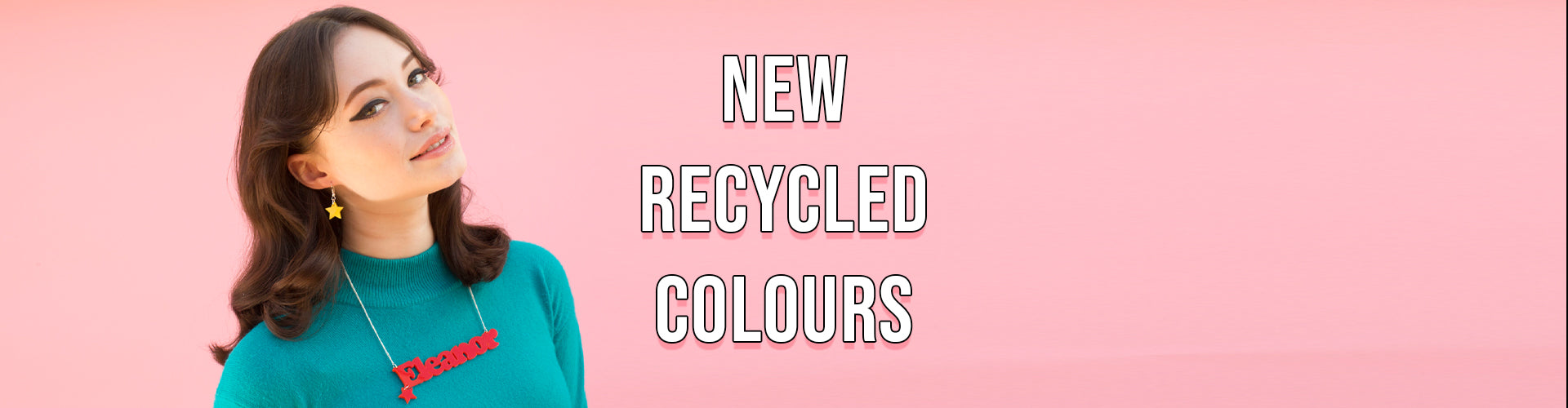 NEW recycled acrylic Name Necklace colours
