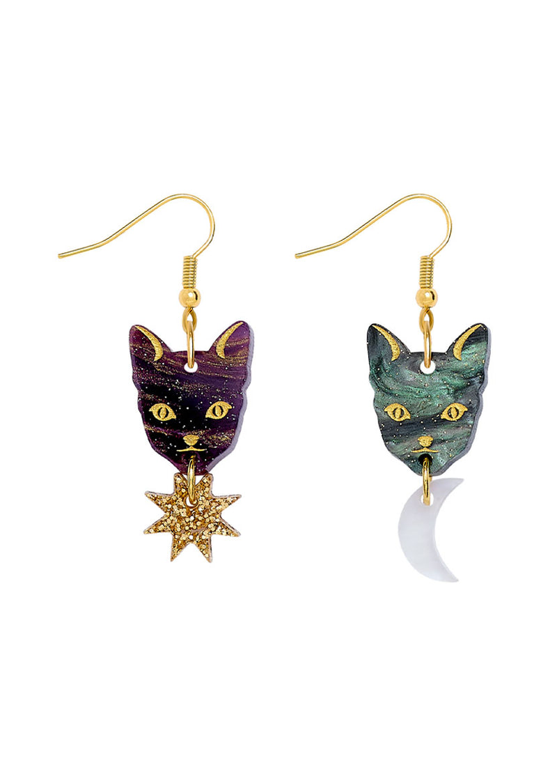 Astrologer's Cat Earrings
