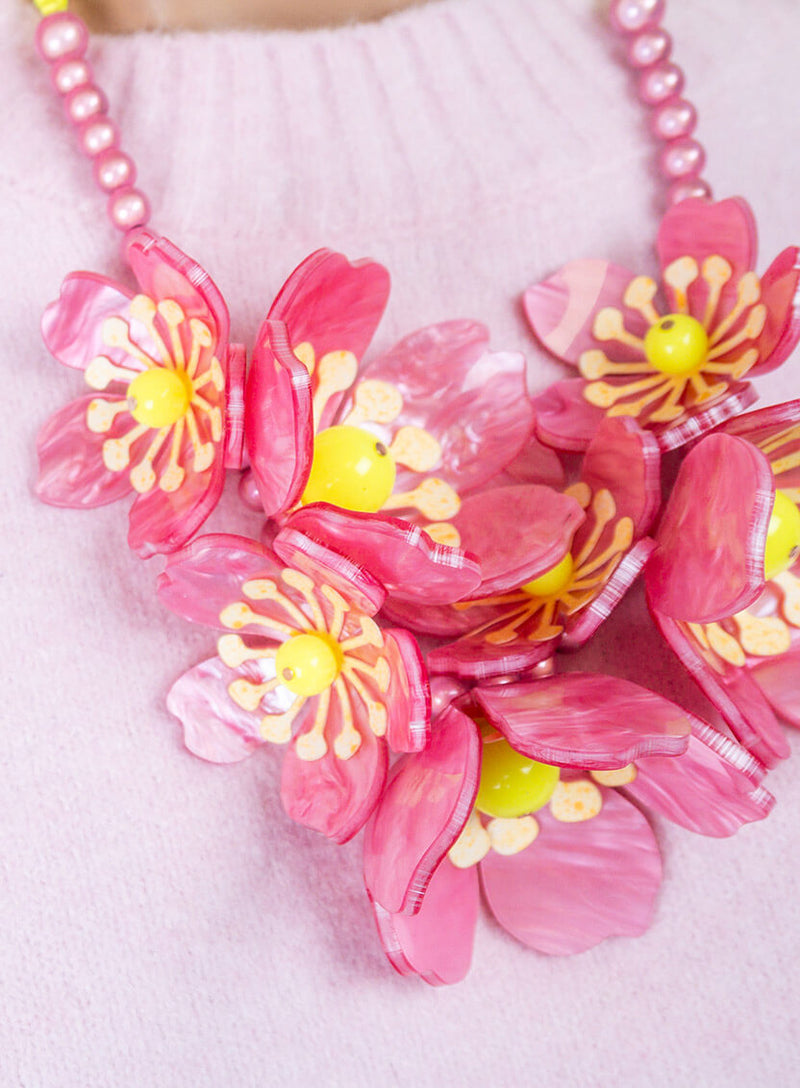 Acid Blossom Statement Necklace