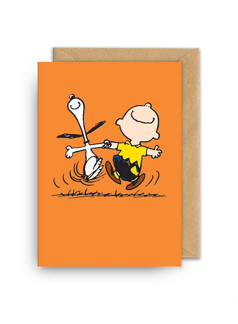 Snoopy and Charlie Brown Card