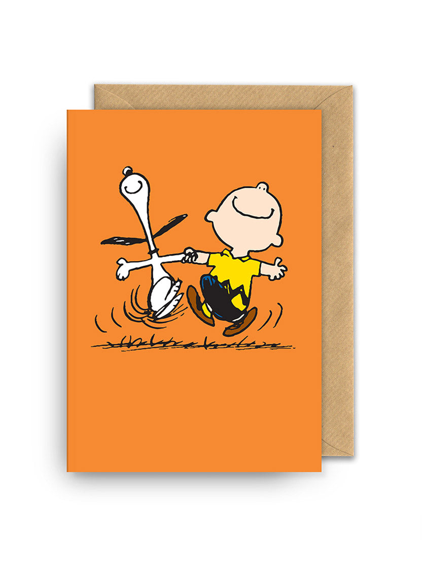 Snoopy and Charlie Brown Card