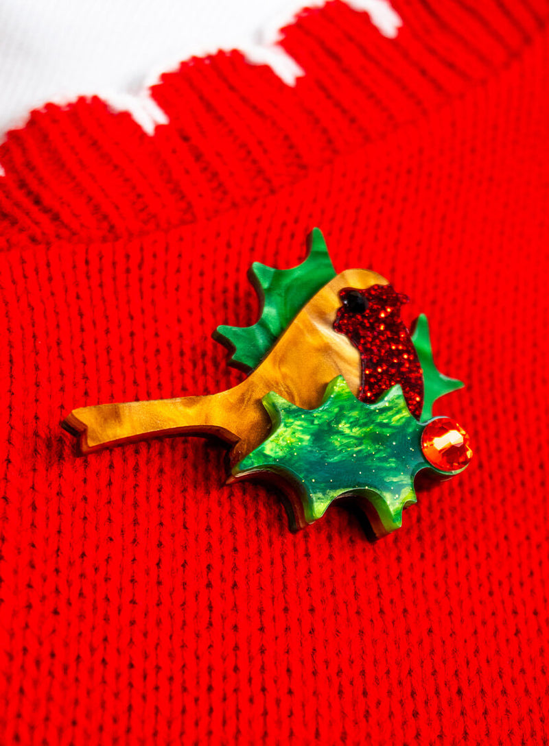 Robin Brooch - Pearl