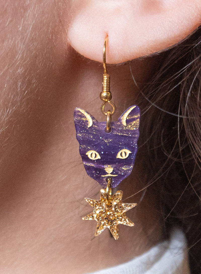 Astrologer's Cat Earrings