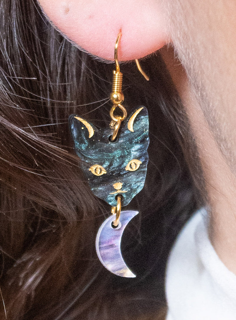 Astrologer's Cat Earrings