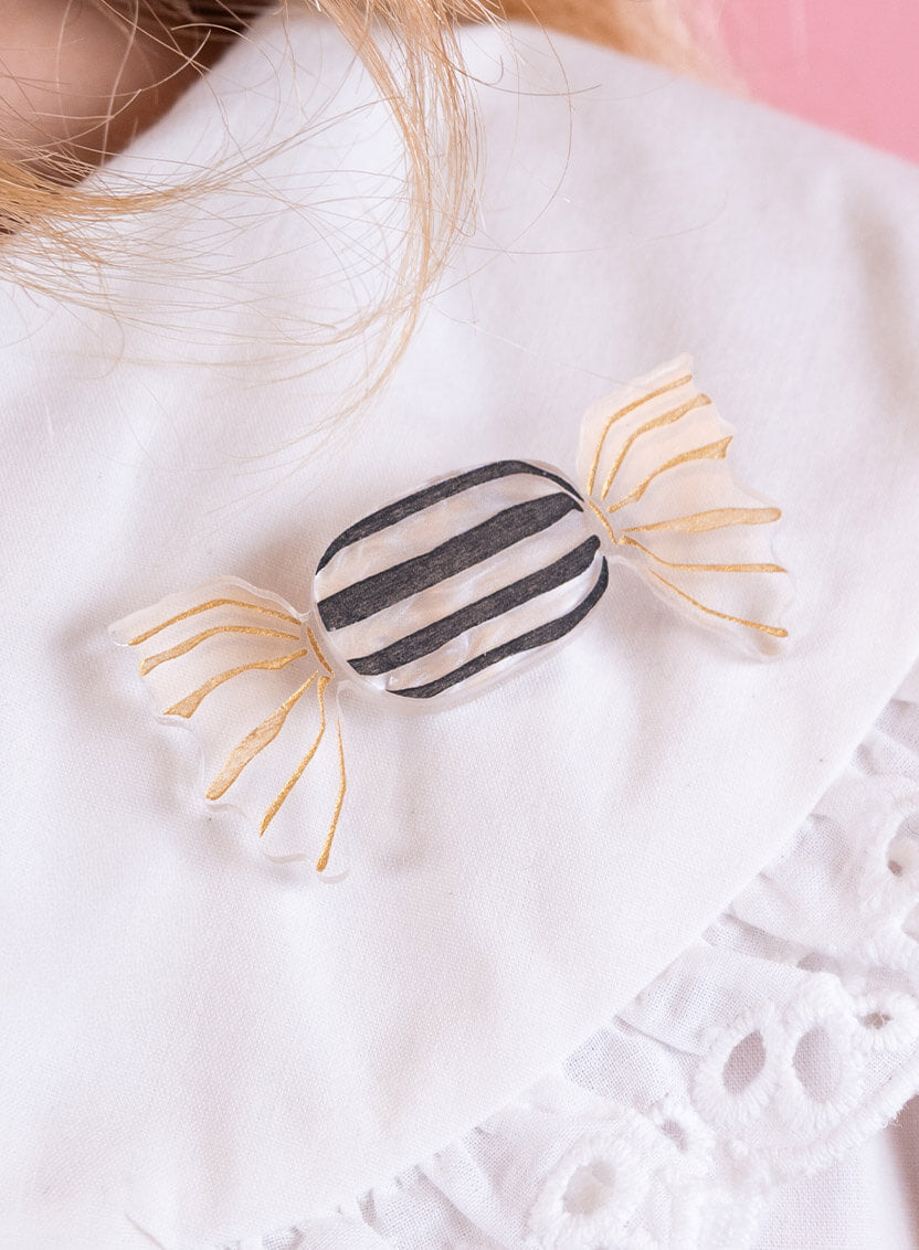 Striped Sweetie Brooch