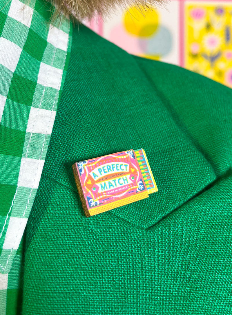 A Perfect Match Brooch / Pin - The Printed Peanut