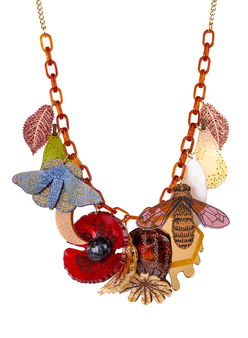 Autumn Wreath Statement Necklace
