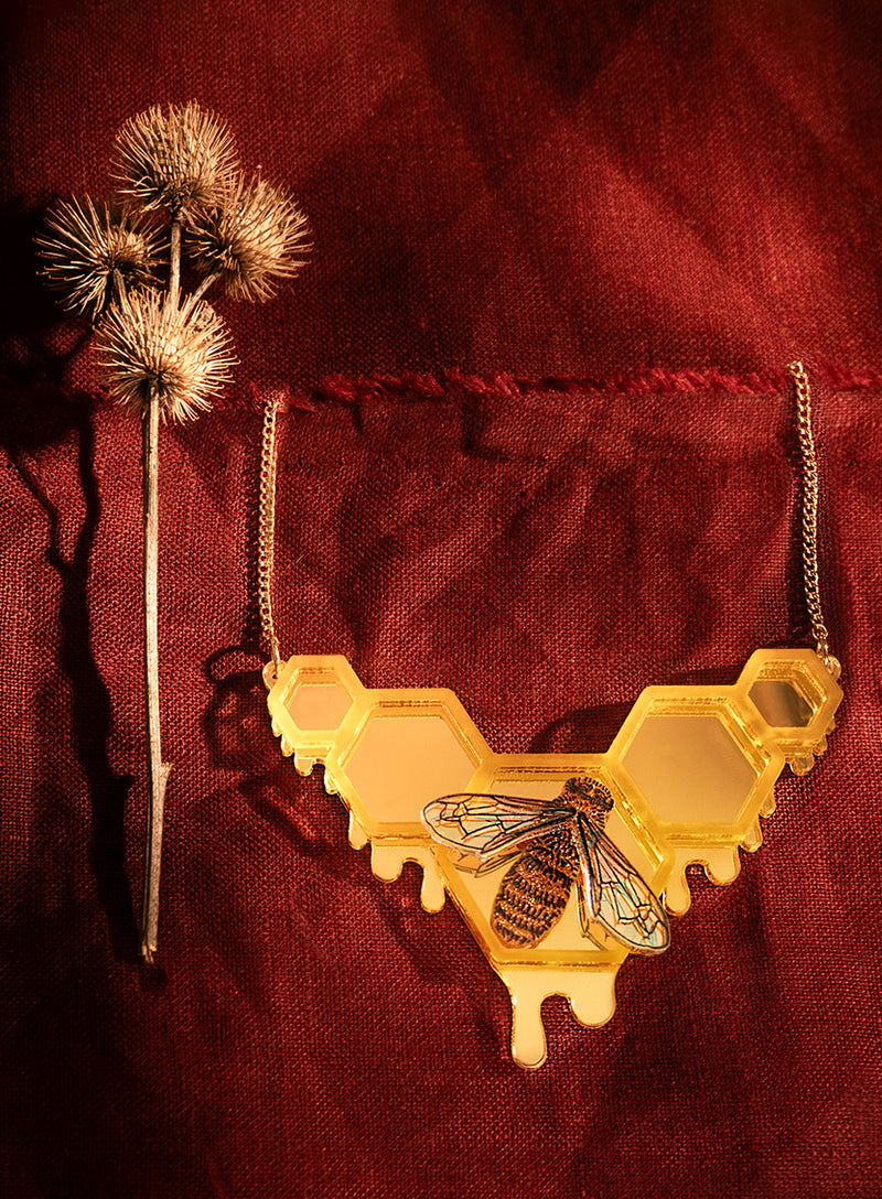Glistening Honeycomb Necklace
