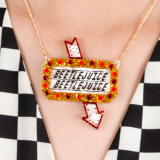Beetlejuice X Tatty Devine Sign Necklace