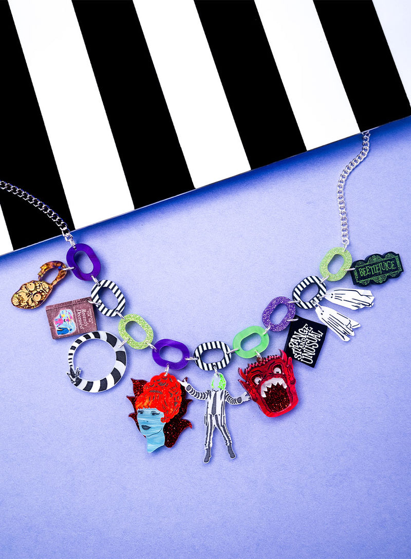Beetlejuice Charm Statement Necklace