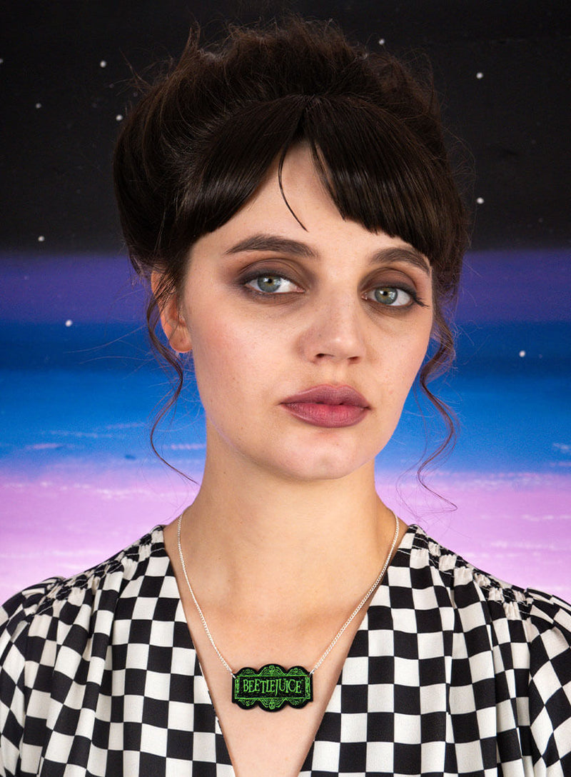 Beetlejuice Logo Necklace - Green