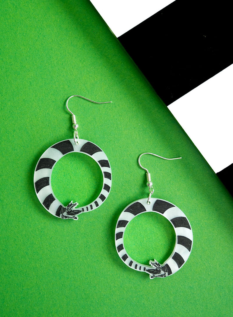 Beetlejuice Sandworm Earrings