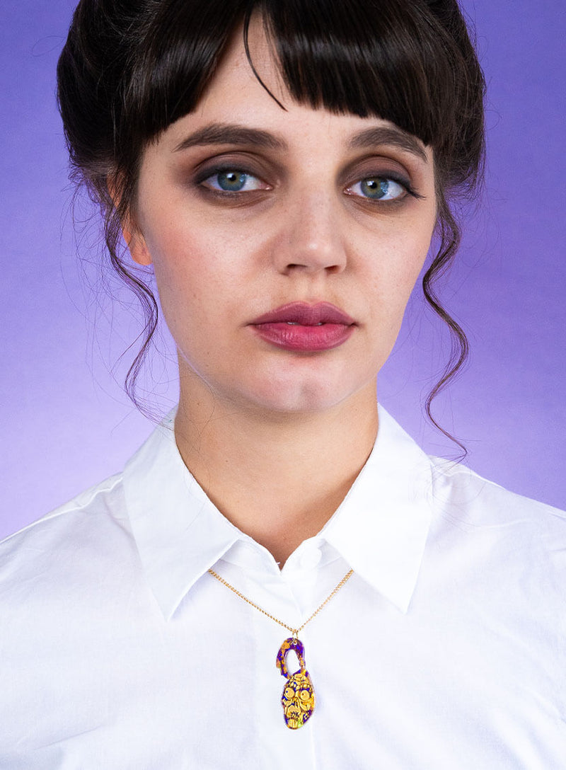 Beetlejuice Shrunken Head Pendant