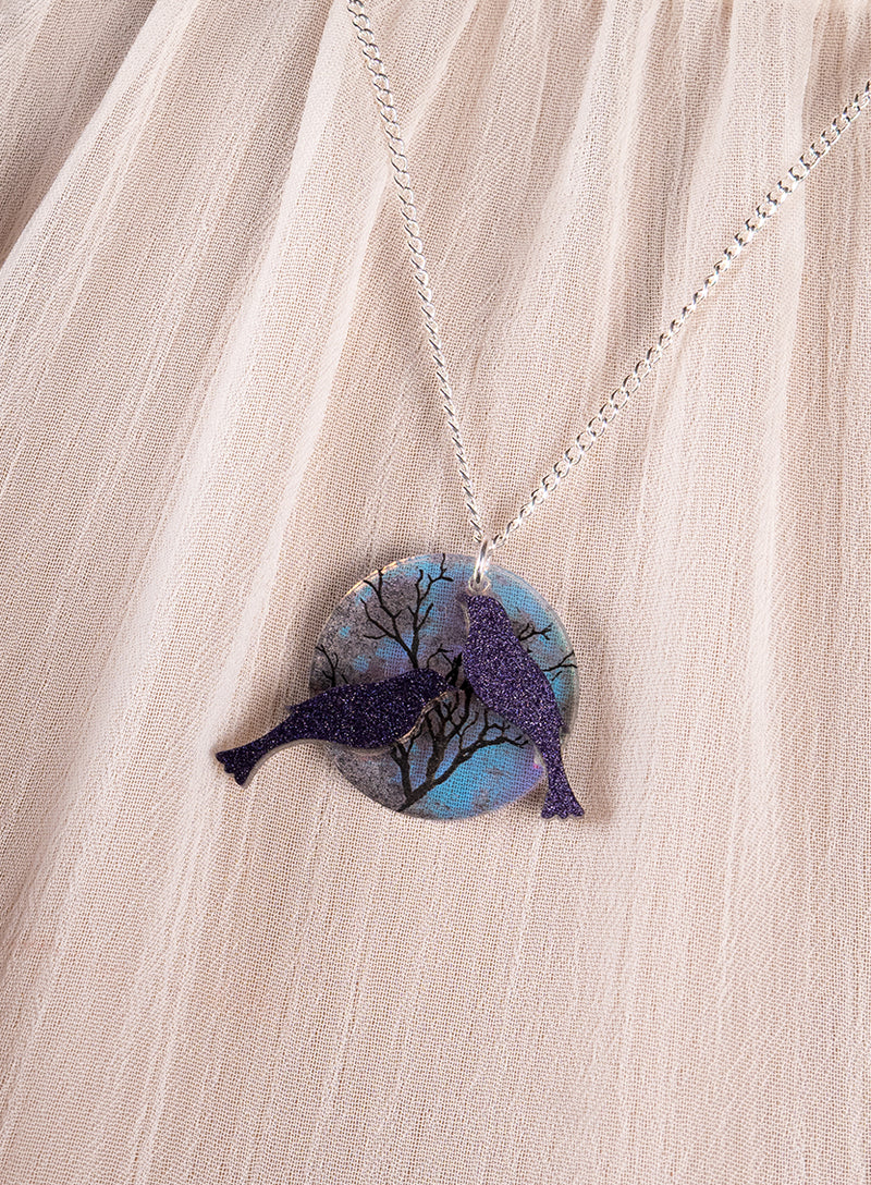 Moonlit Birds Pendant