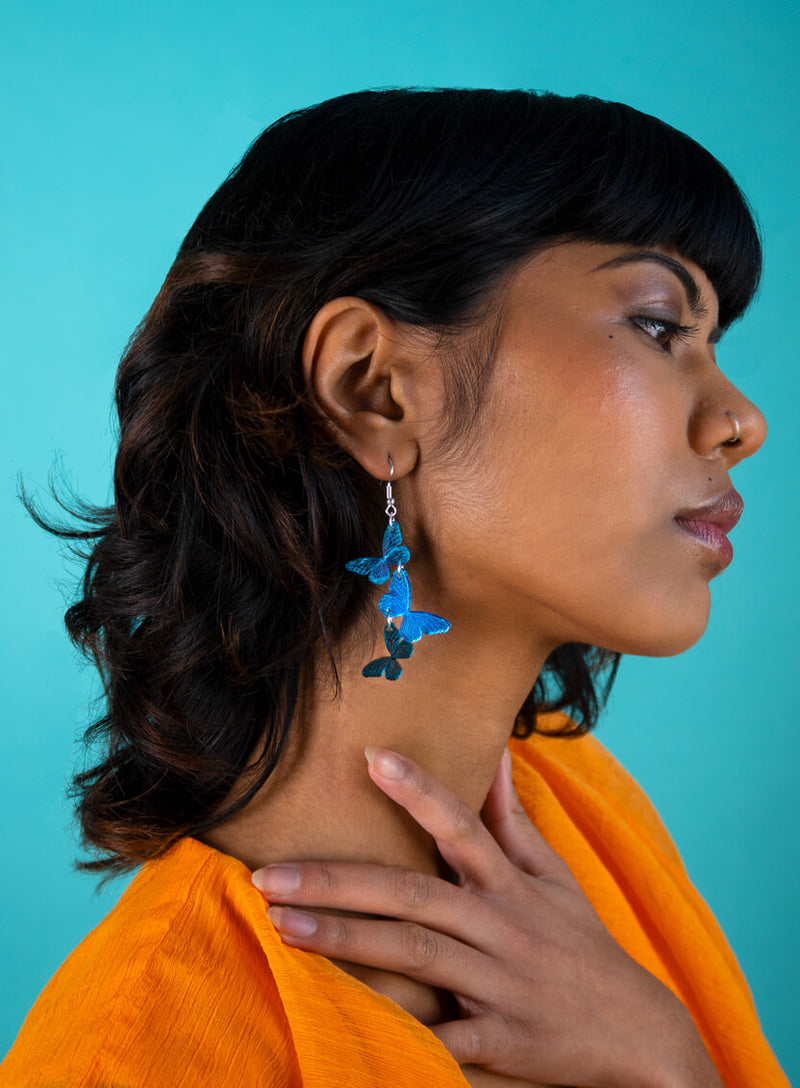 Blue Butterfly Earrings