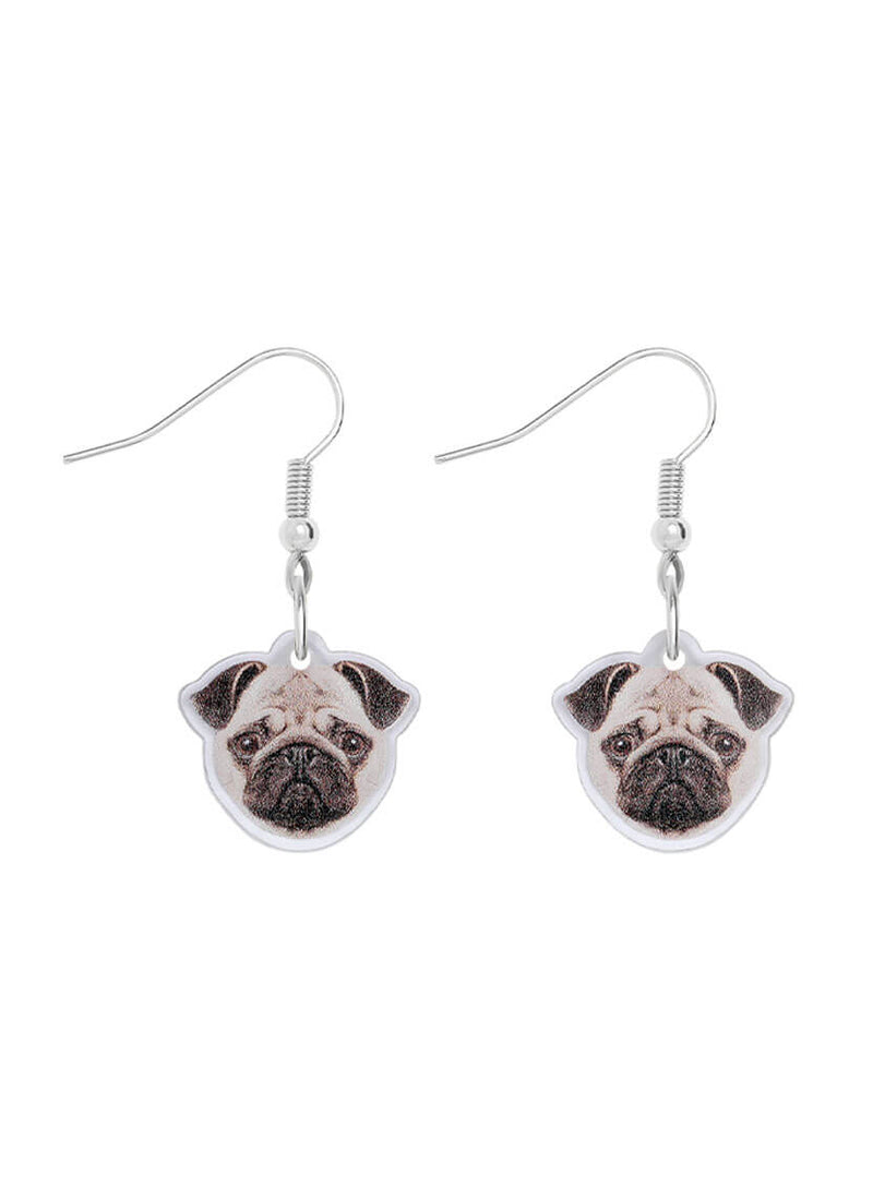 Cameo Pug Earrings