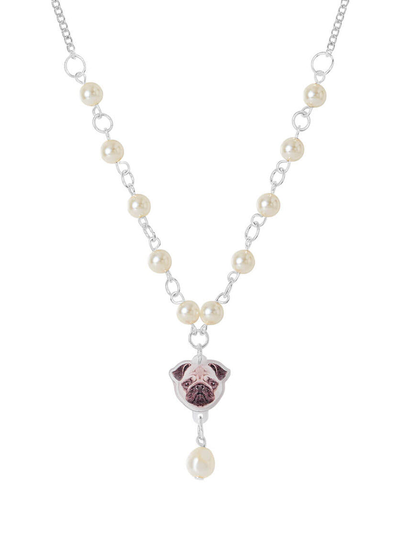 Cameo Pug Necklace