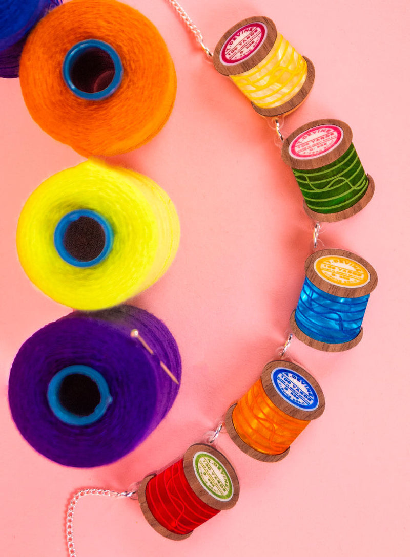 Cotton Reel Link Necklace