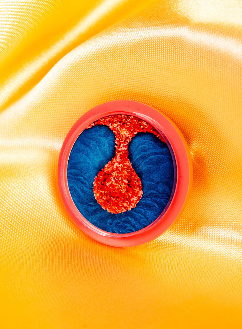 Wreaths To Pleasure Brooch - Teal and Coral