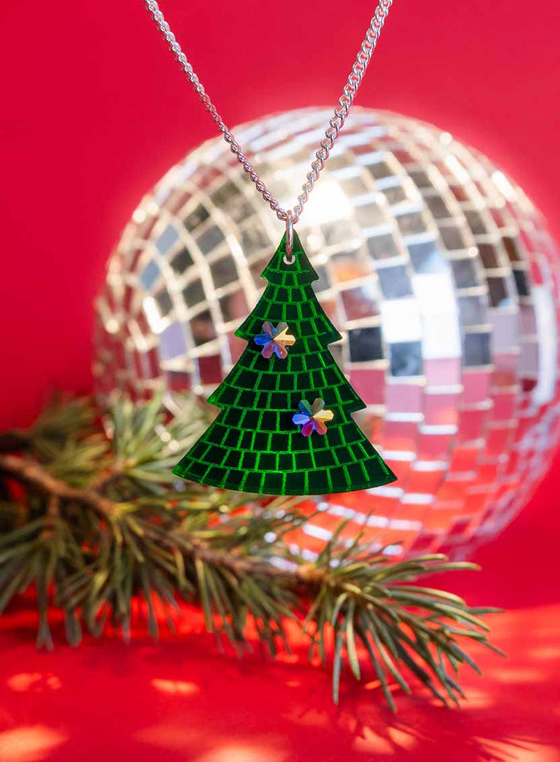 Disco Christmas Tree Pendant