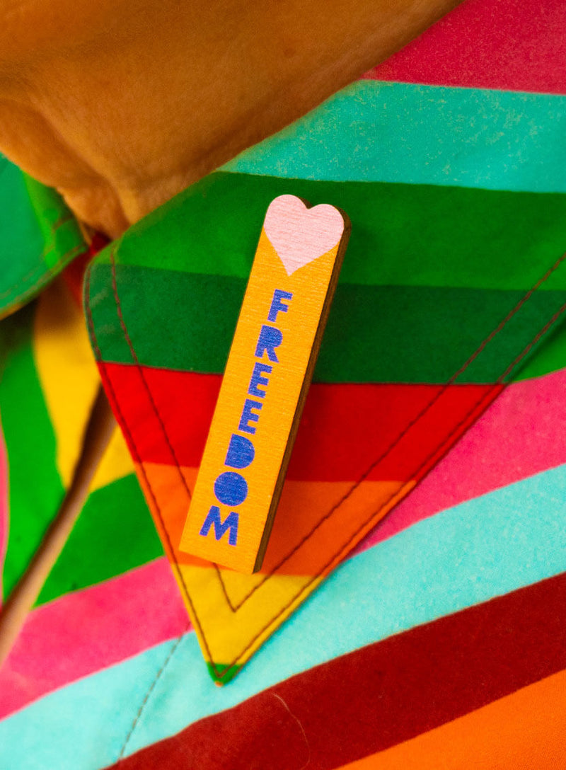 FREEDOM Brooch | Tatty Devine X Morag Myerscough Blackpool Project