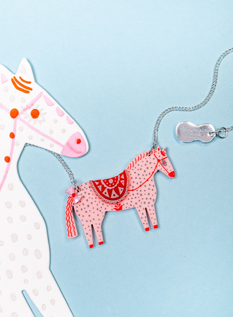 Fancy Horse Necklace The Printed Peanut