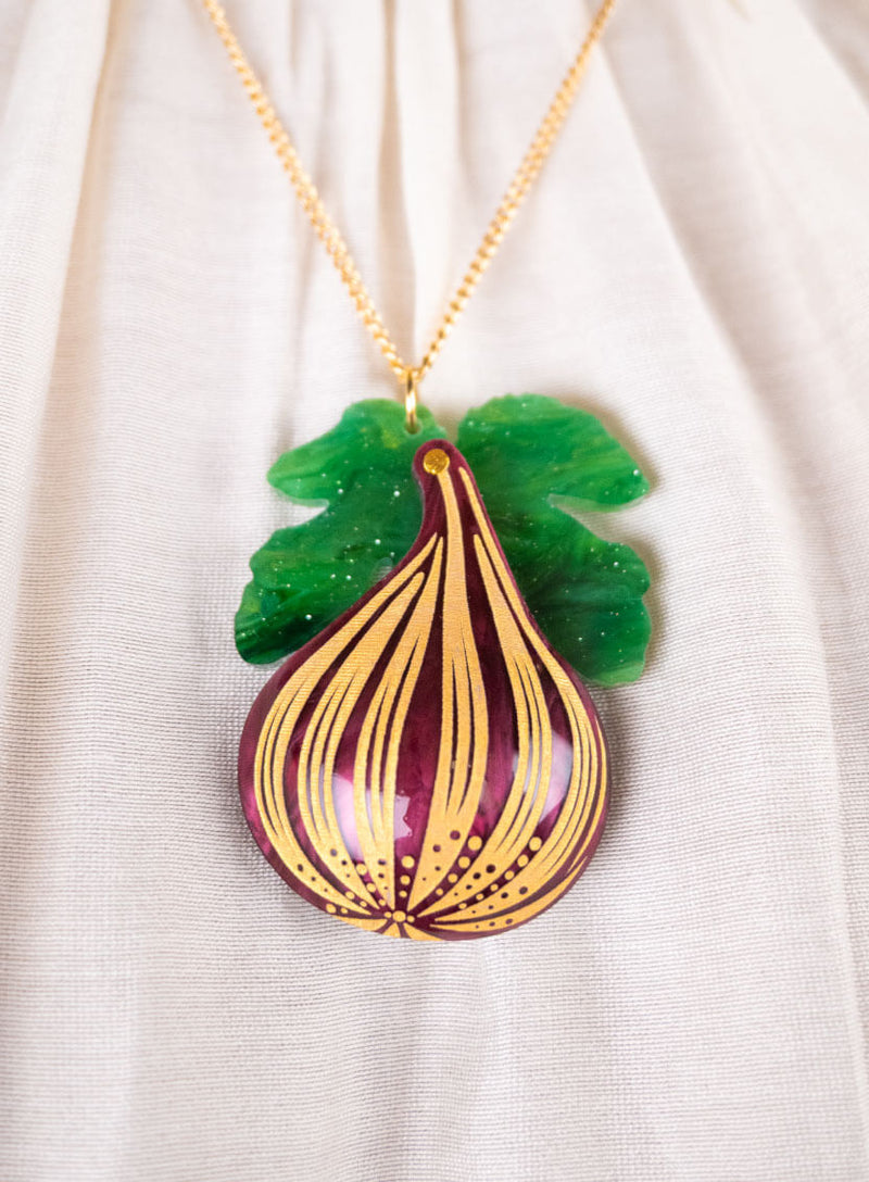 Fig Tree Pendant Closeup