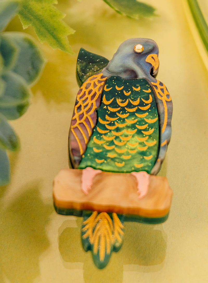 Frida Kahlo Parrot Brooch