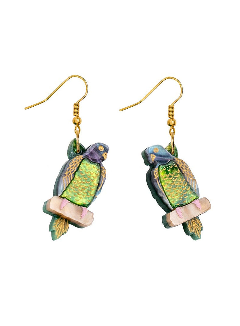 Frida Kahlo Parrot Earrings
