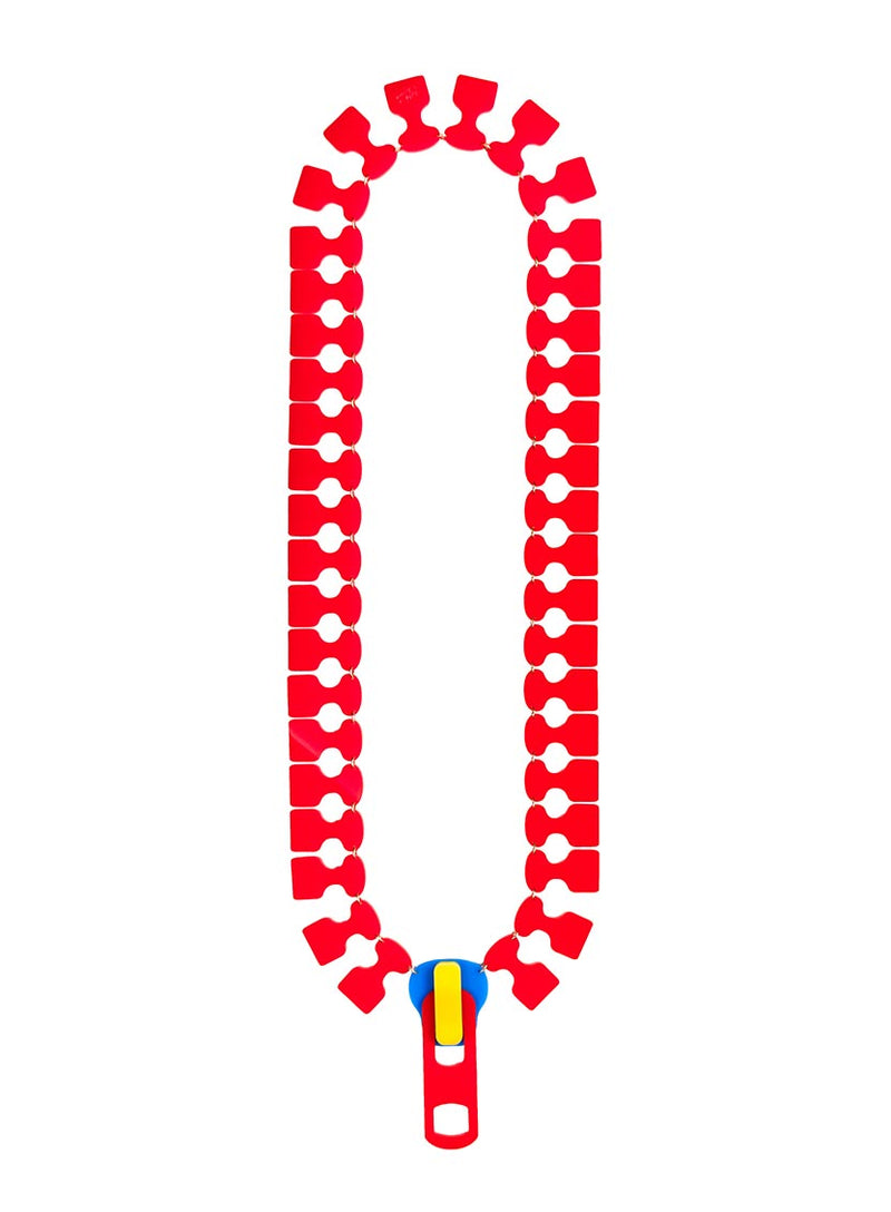 Giant Zip Statement Necklace - Primary