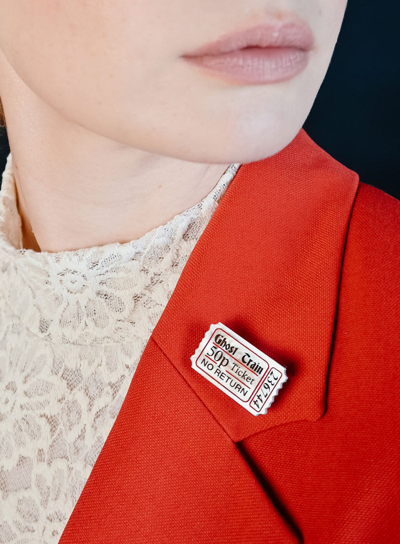 Ghost Ticket Brooch