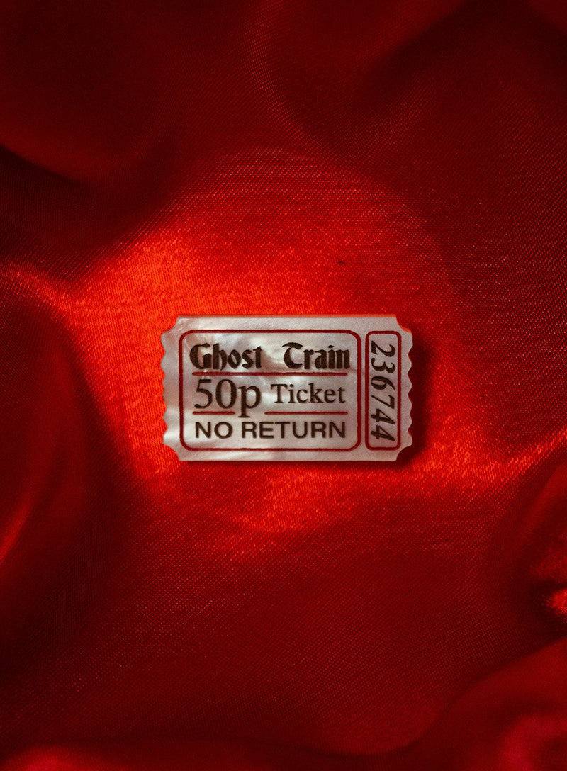 Ghost Train Ticket Brooch - Recycled