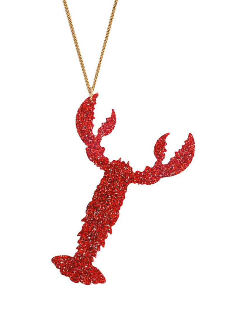 Glitter Red Lobster Pendant