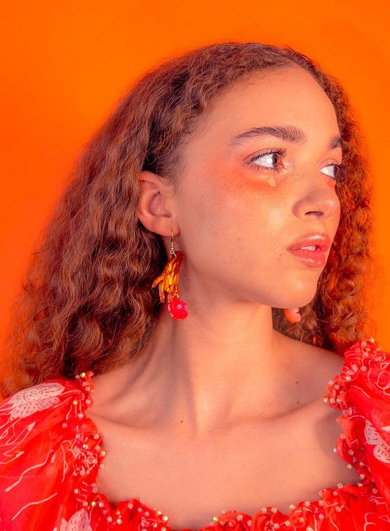 Hands and Flowers Earrings