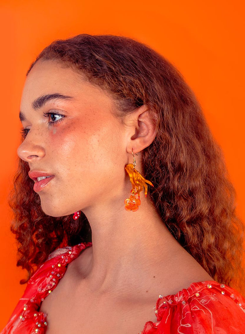 Hands and Flowers Earrings