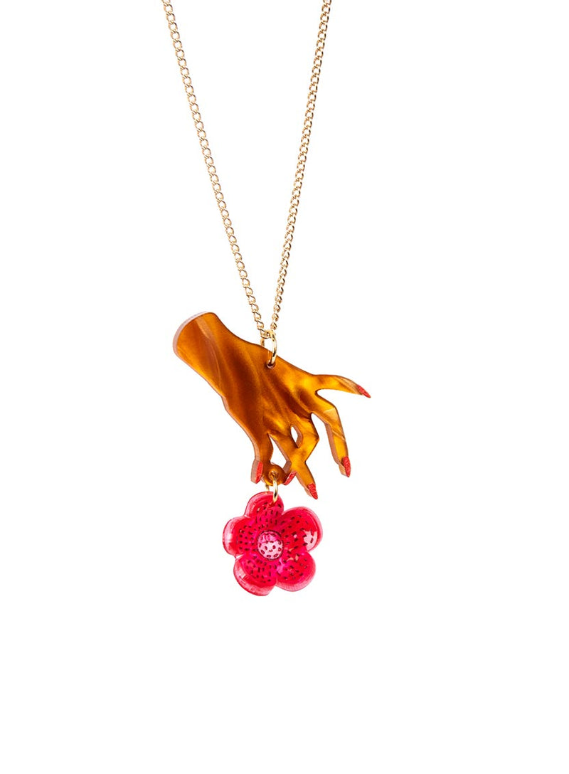Hands and Flowers Pendant