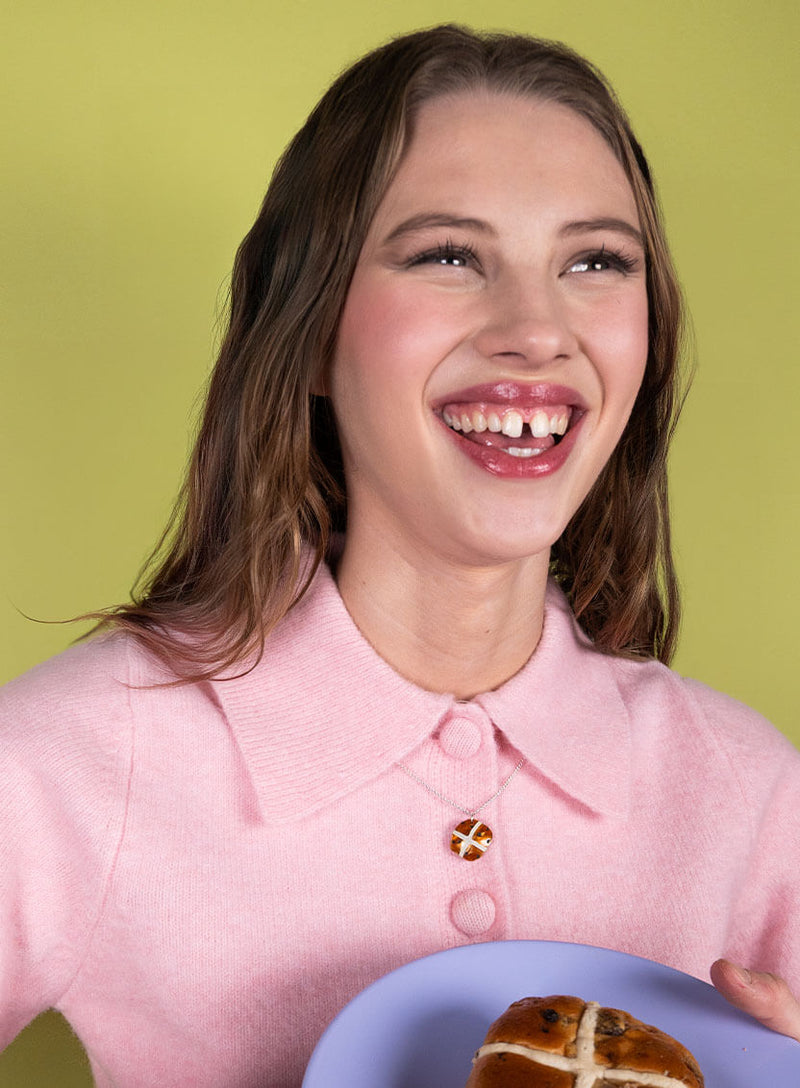 Hot Cross Bun Pendant