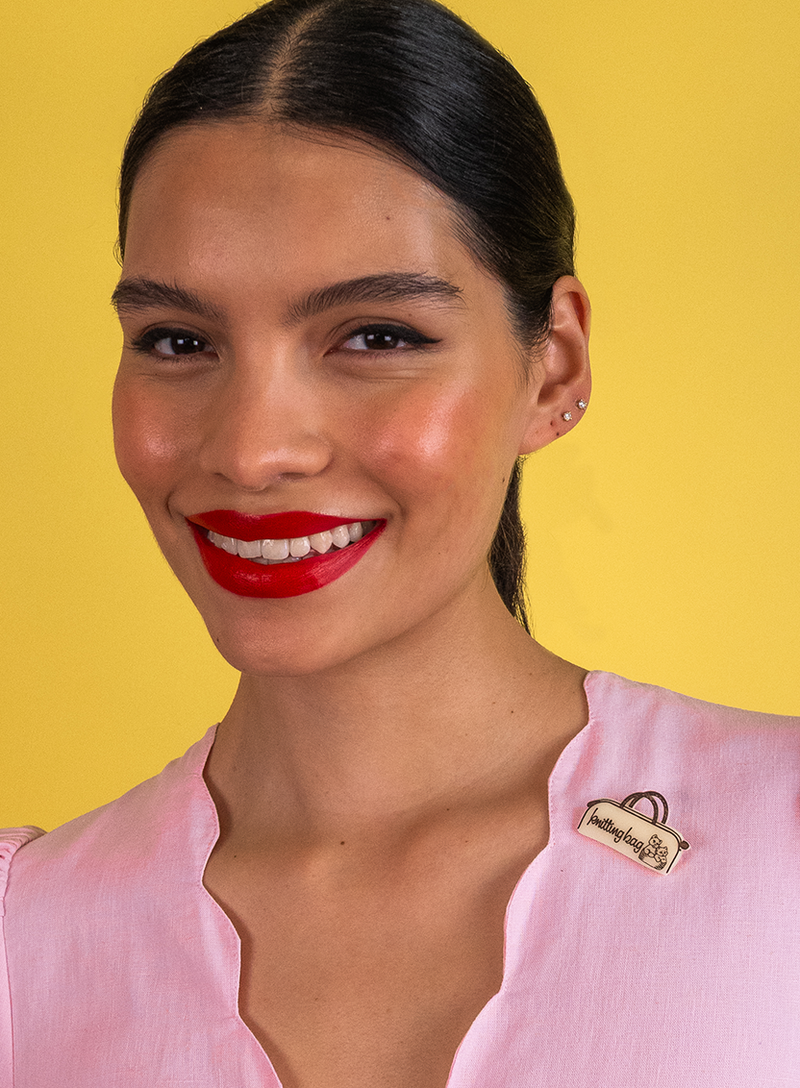 Knitting Bag Brooch