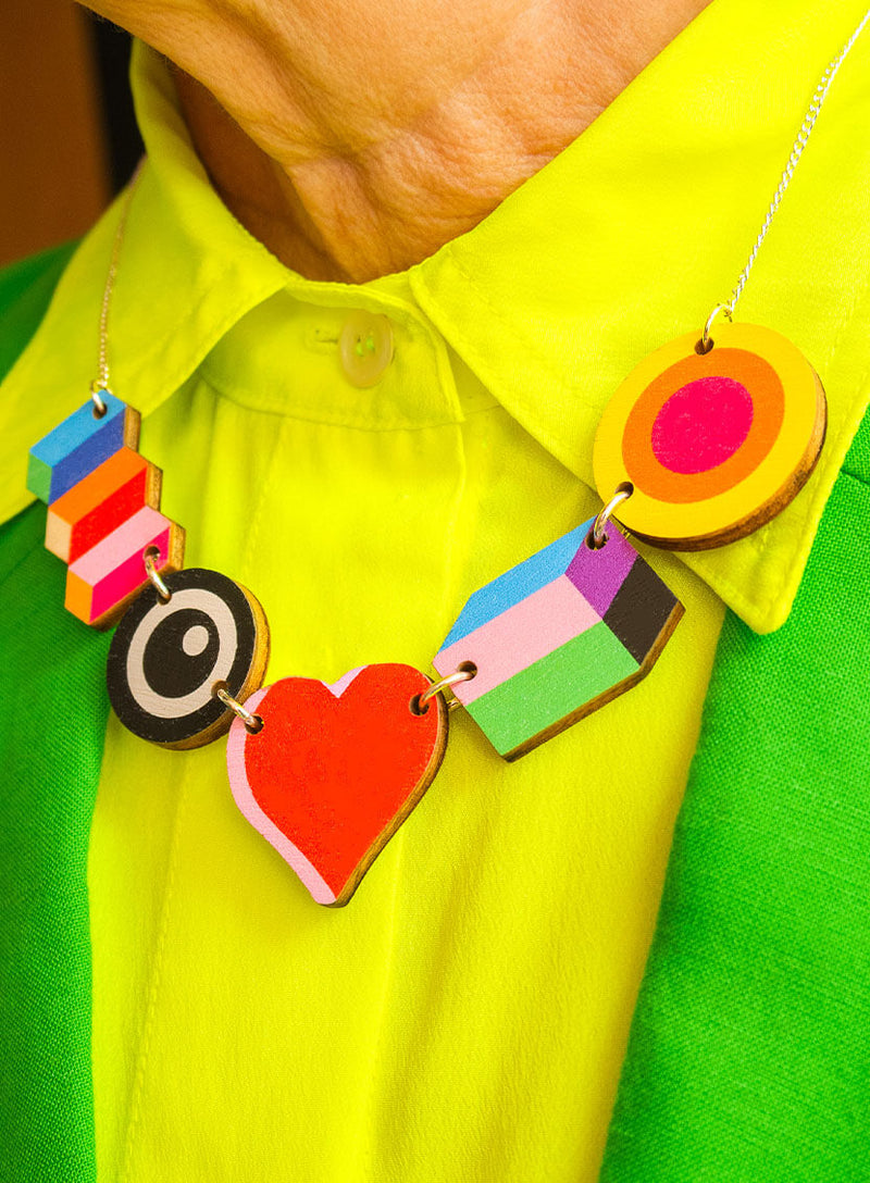 MAKE HAPPY Necklace | Tatty Devine X Morag Myerscough