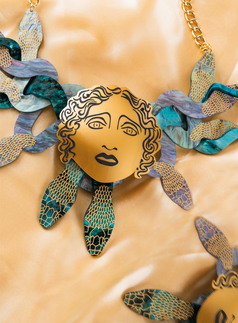 Medusa Statement Necklace Flatlay