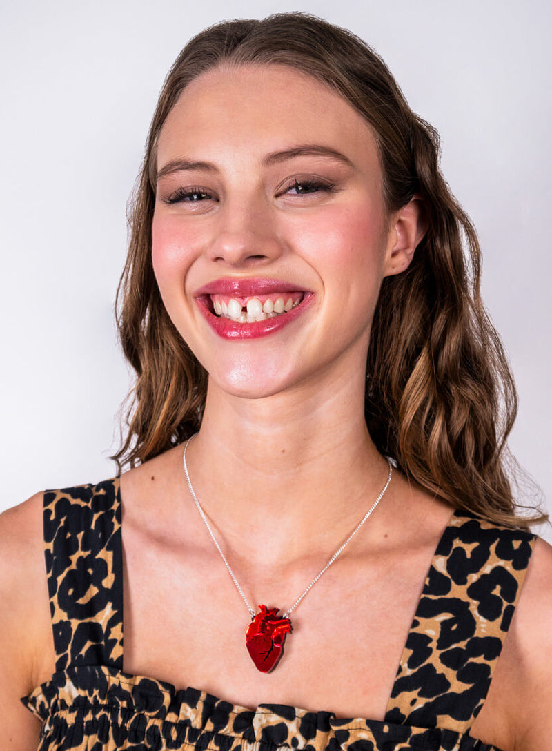 Mini Anatomical Heart Necklace