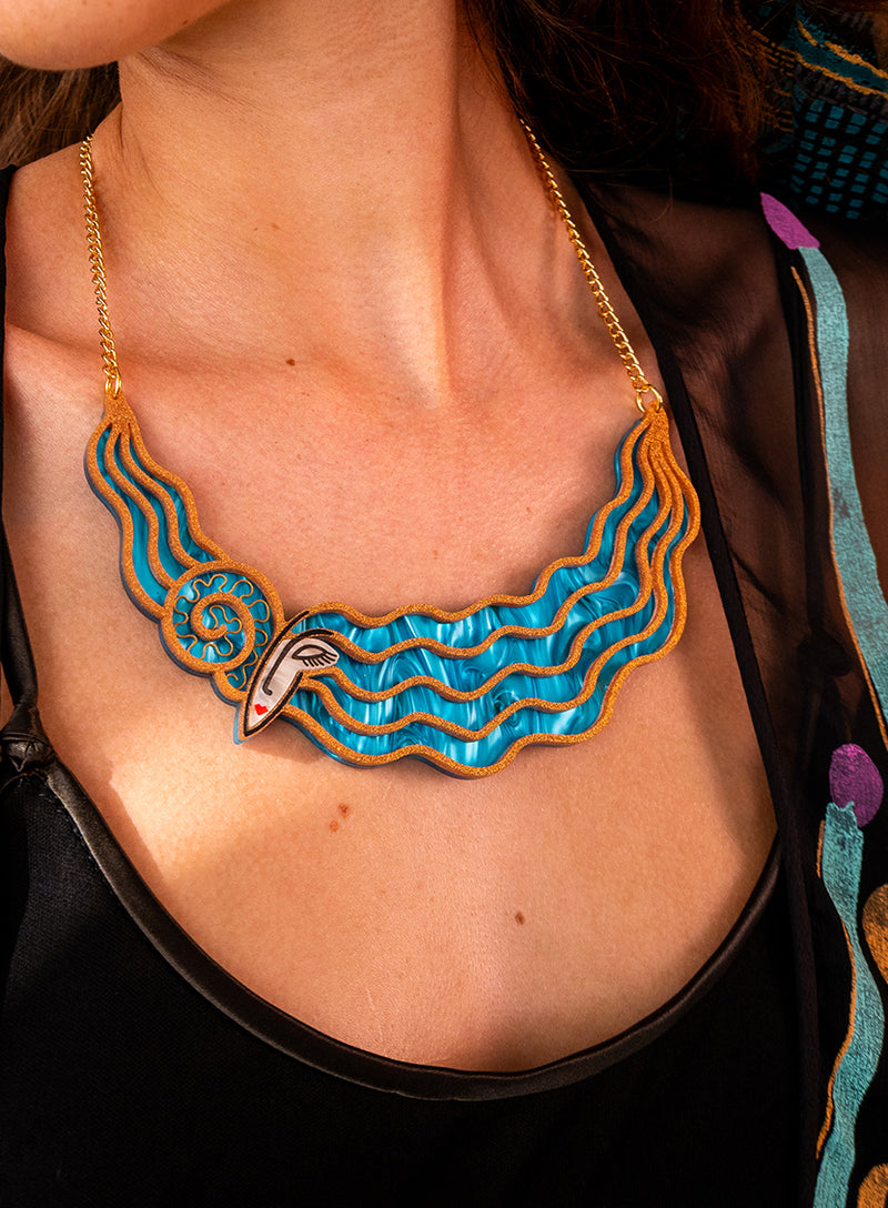 Painted Lady Statement Necklace