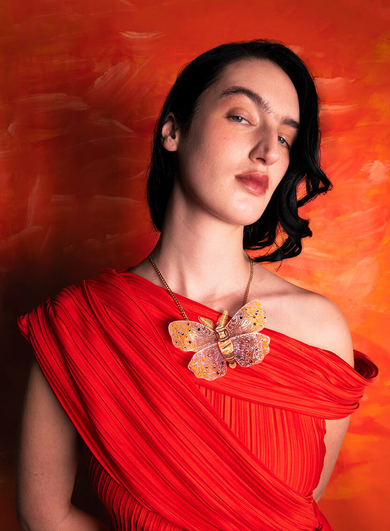 Pandoras Moth Necklace Model