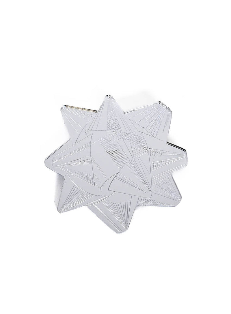 Silver Parcel Bow Brooch