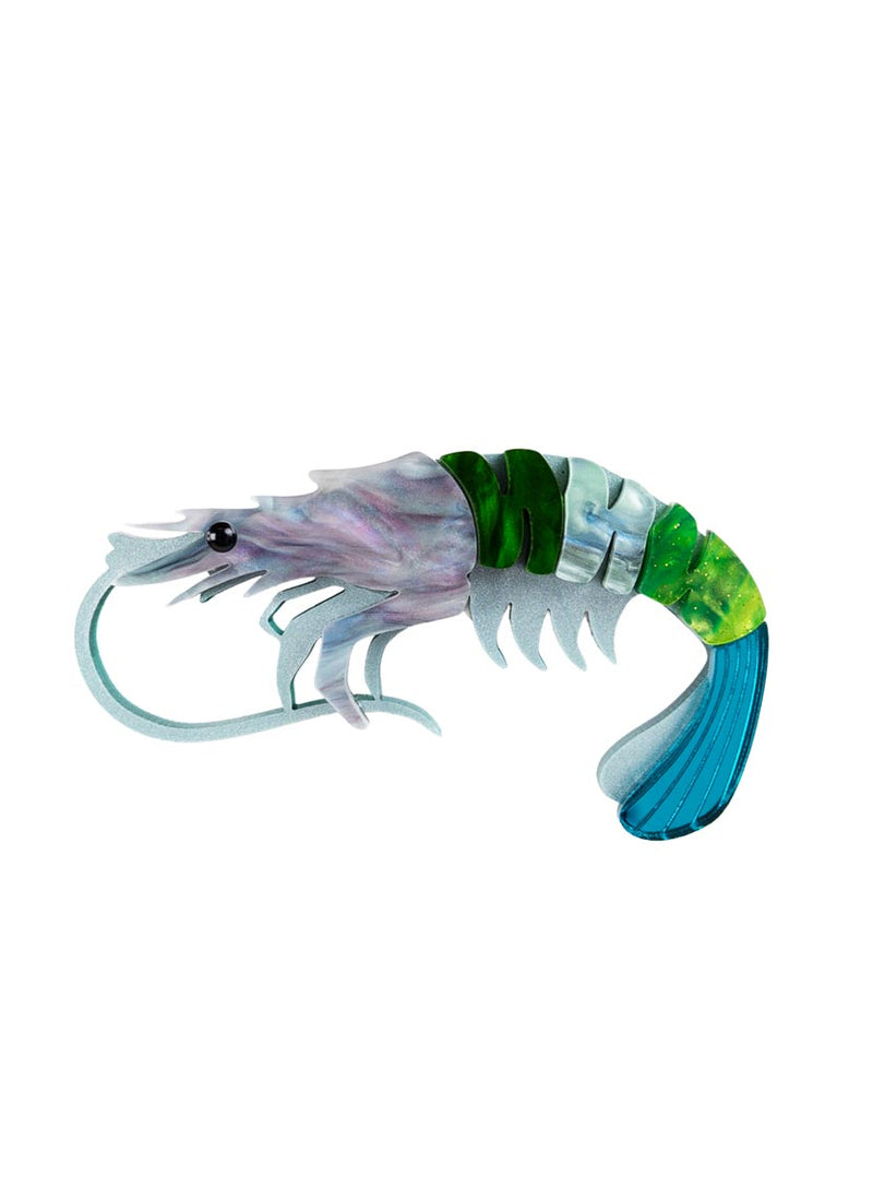 Pearly Prawn Brooch