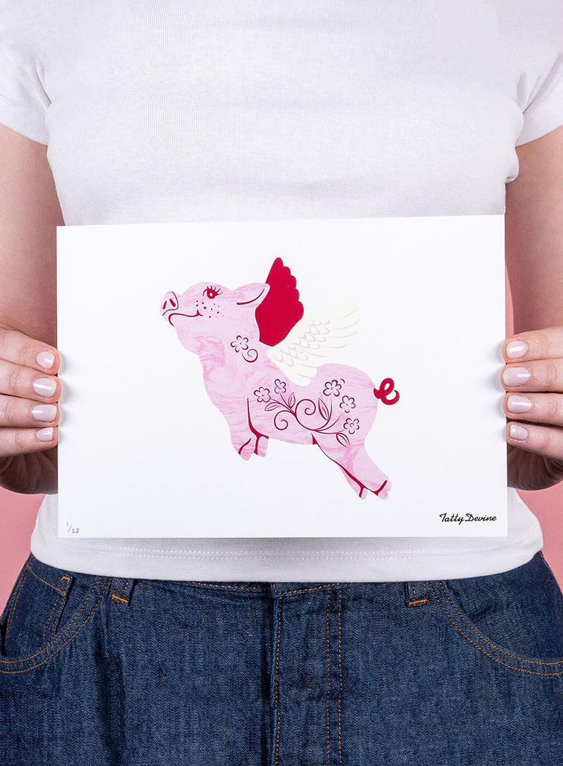 Pigs Might Fly Art Print Model