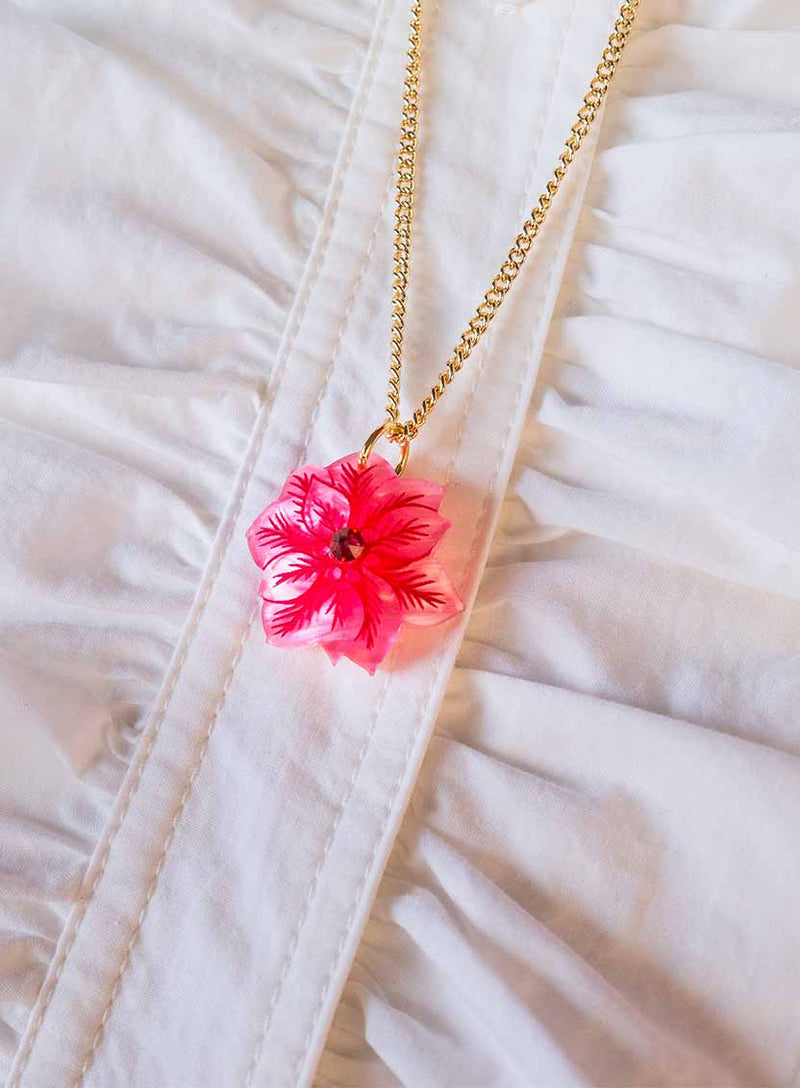 Pink Poinsettia Pendant
