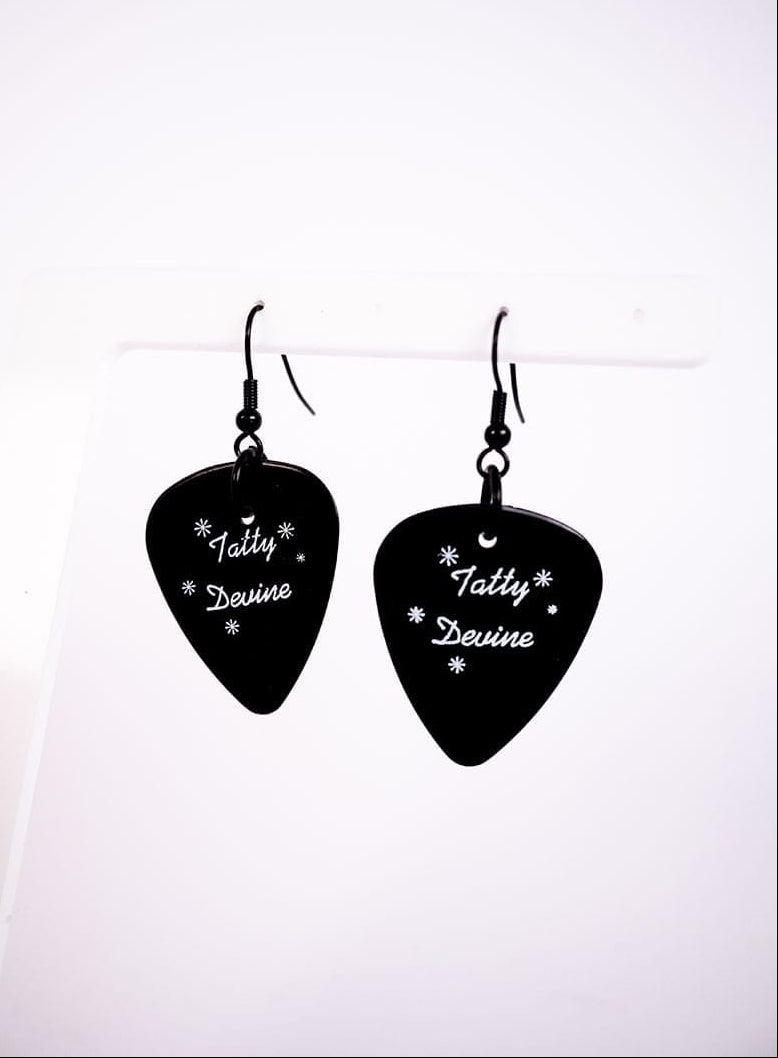 Tatty Devine Plectrum Earrings Black