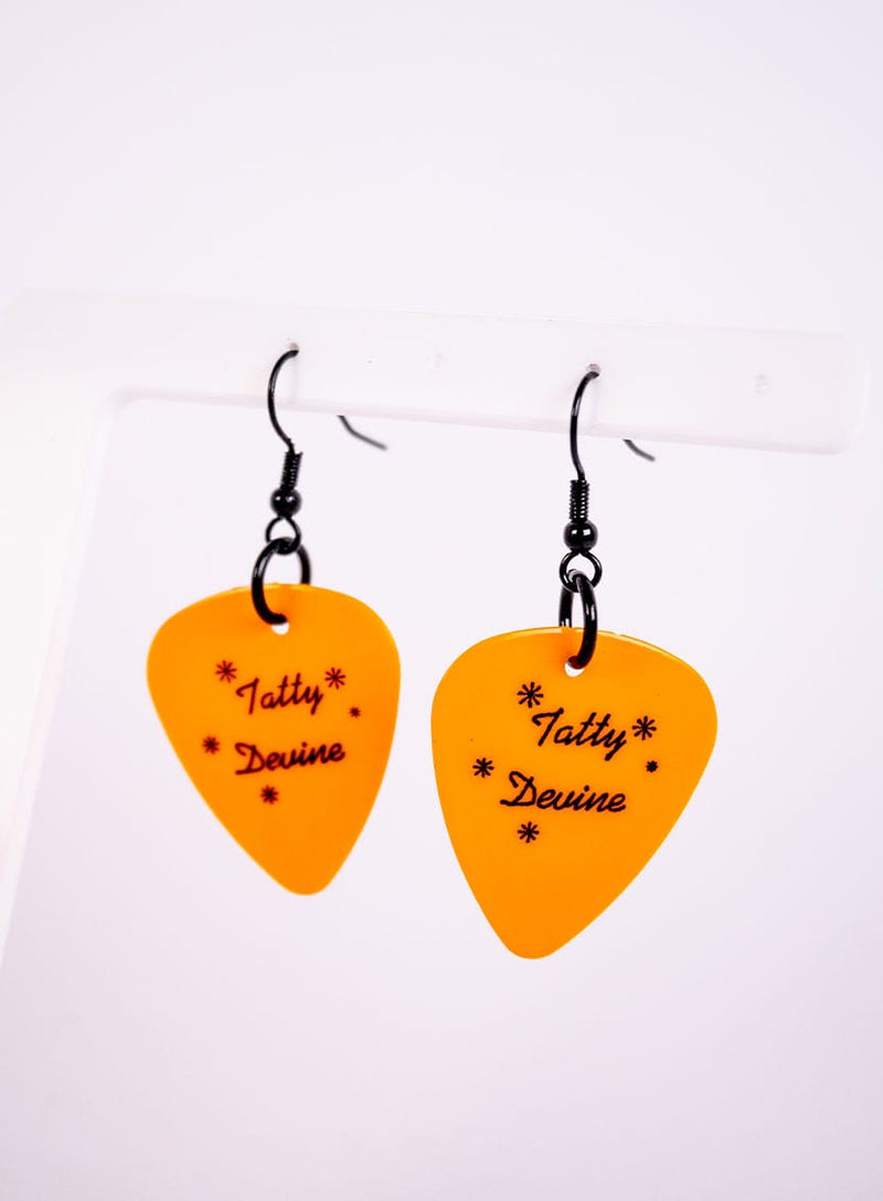 Tatty Devine Plectrum Earrings Orange