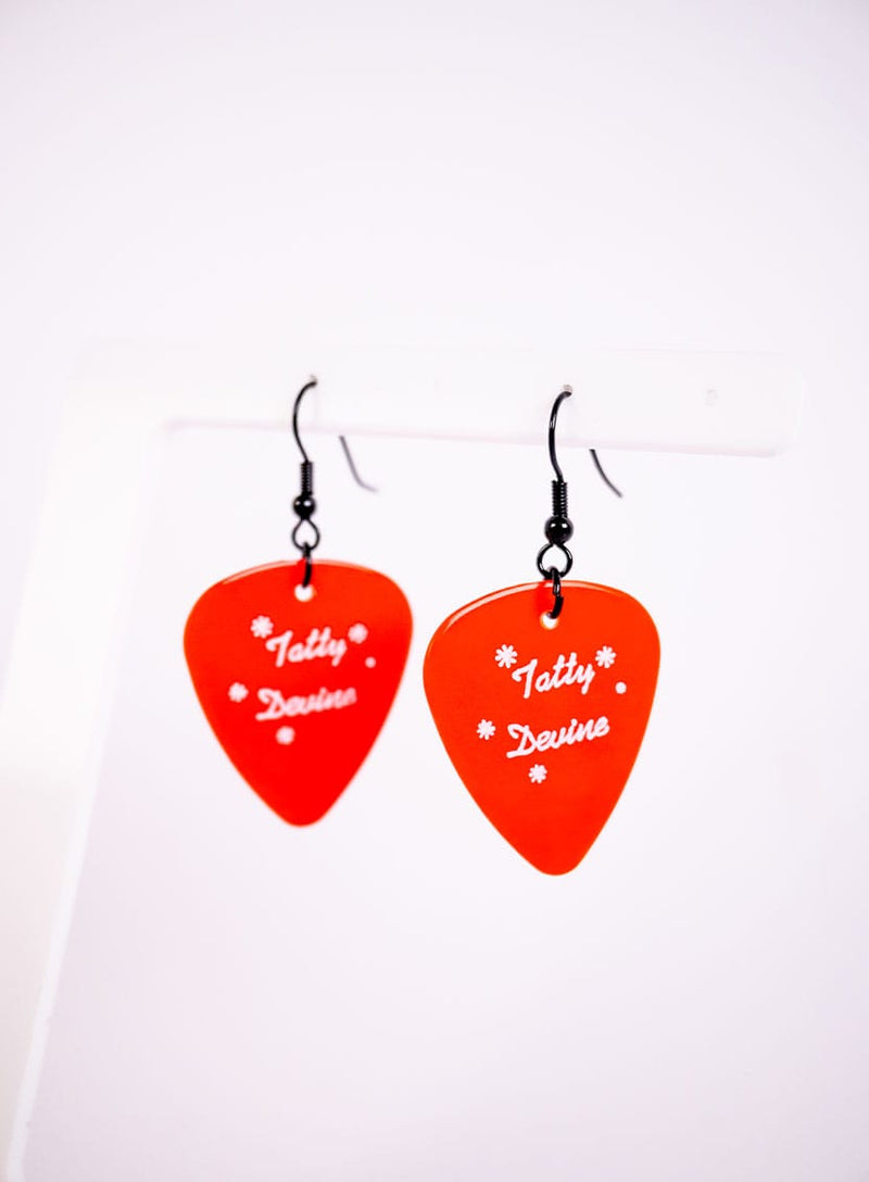 Tatty Devine Plectrum Earrings Red